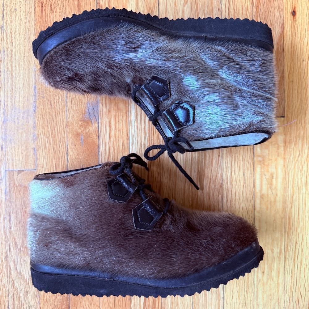 Vintage Blondo Seal Skin Ankle Boots